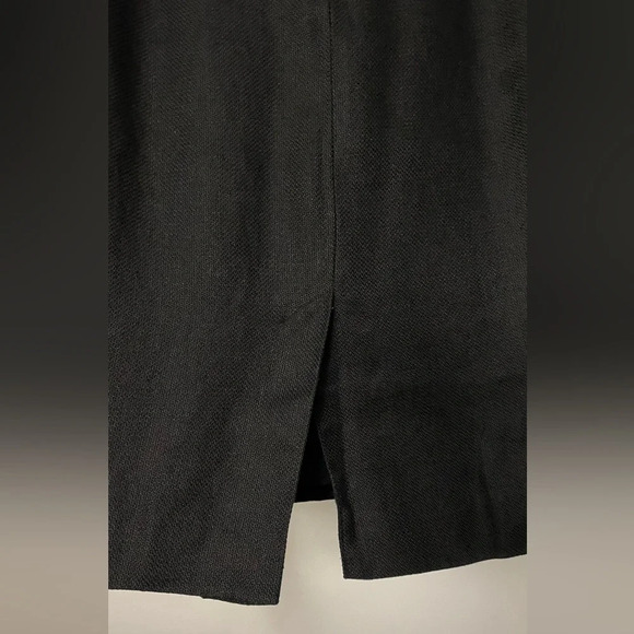 Lauren Ralph Lauren Black Linen Pencil Skirt Size 4 - Picture 4 of 7